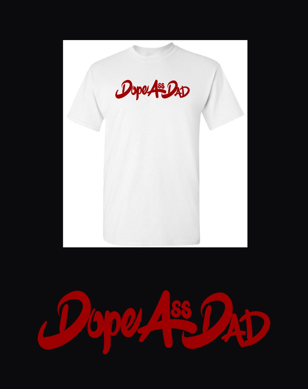 The Basic Dad Shirt (White/Red)