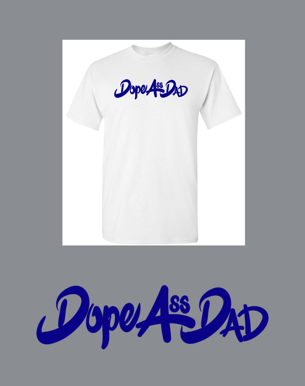The Basic Dad Shirt (White/Blue)