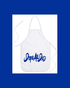 The Grill Master Apron (White/Blue)